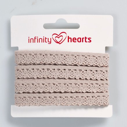 Infinity Hearts Blondebånd Polyester 11mm 3 Sand 5m