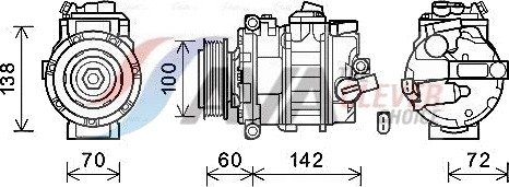 AC-kompressor AVA COOLING SYSTEMS VNK386