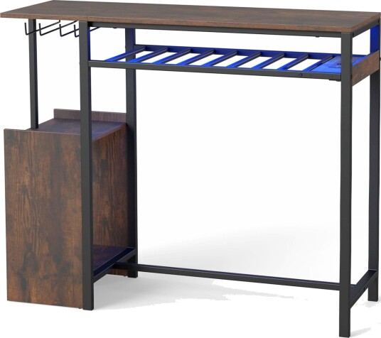 Barbord med RGB belysning glassholdere og USB porter