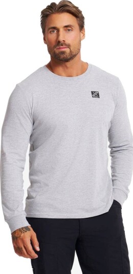 RevolutionRace Herre > Overdeler > Langermede skjorter Easy Long sleeved T shirt Herre Grey Melange Størrelse:XL