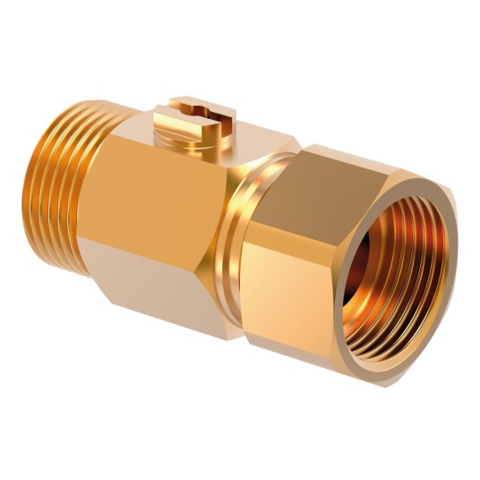Uponor DR Kuleventil med Løpemutter Planpakning 3/4"