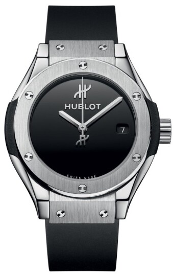Hublot Dameklokke 591.NX.1270.RX.MDM Classic Fusion Sort/Gummi Ø29 mm