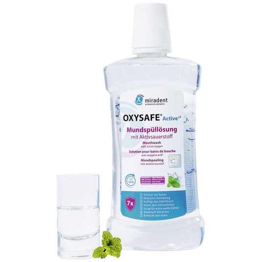 Miradent Munnvann Oxysafe Active +F 500 ml Miradent Munnvann Oxysafe Active +F 500 ml