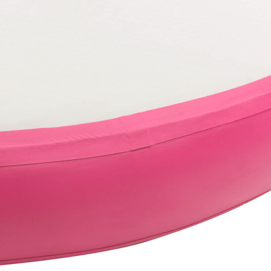 Oppblåsbar gymnastikkmatte med pumpe 100x100x15 cm PVC rosa