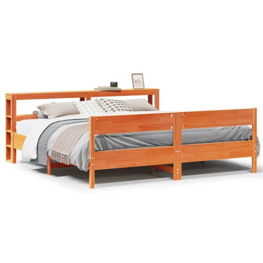  Sengeramme uten madrass voksbrun 180x200 cm heltre furu 3306179