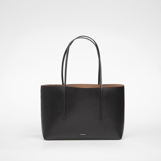 Calvin Klein Foil Logo Tote W/Pouch - Black - ONE SIZE