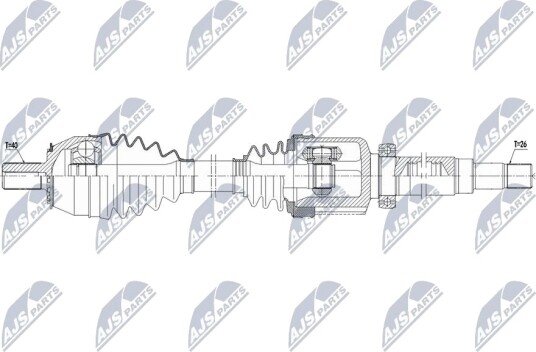 NTY NPW VV 177 Drivaksel