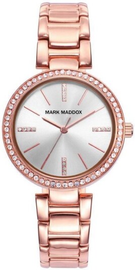 Mark Maddox Dameklokke MM7009 97 Classic Rose gulltonet stål Ø35 mm