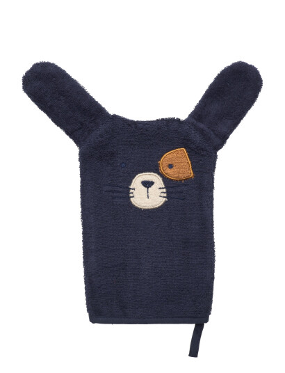 Pippi Organic Wash Cloth Navy 14x21cm