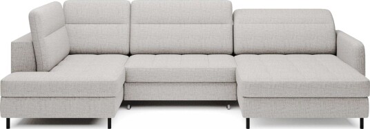 Berrto Sofa med Divan og Sjeselong 5 seters   Lysgrå