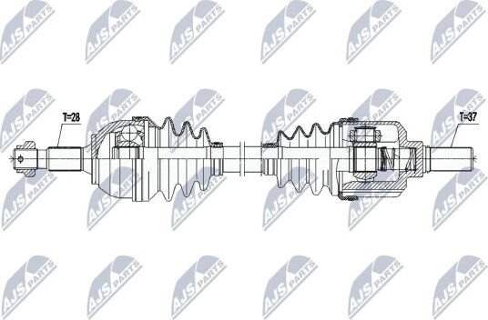 NTY NPW CT 141 Drivaksel