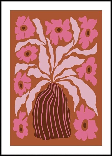 Mid century blooming pot Plakat Plakat / 21x30cm Mid century blooming pot Plakat Plakat / 21x30cm