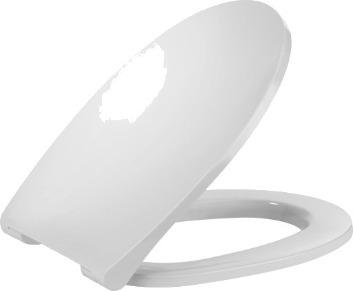 ROCA ADELE Toalettsete med lokk myklukking og hurtigutløser hvit white 445x365x50 mm