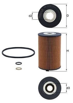 Oljefilter MAHLE ORIGINAL OX 1158D