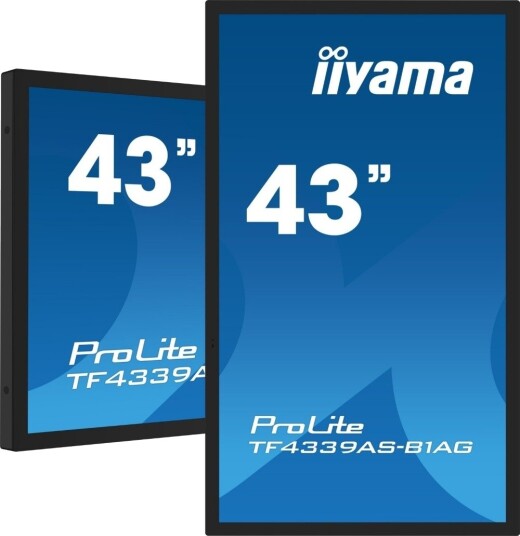 Iiyama ProLite TF4339AS-B1AG 43" 4K Berøringsskjerm med Mediespiller - Svart Iiyama ProLite TF4339AS-B1AG 43" 4K Berøringsskjerm med Mediespiller - Svart