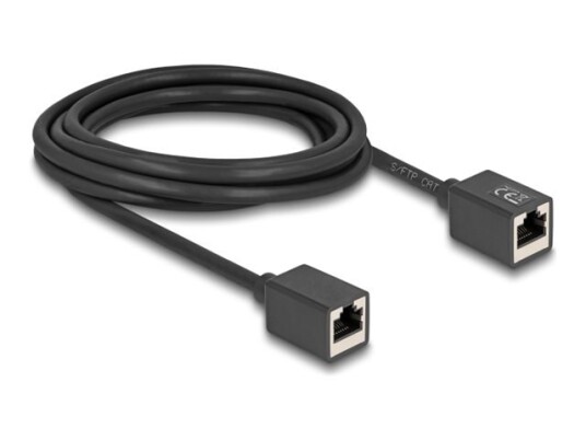 Delock Netzwerk Verlängerungskabel Kupplung Rj45 Buchse Zu Rj45 Buchse Cat.6A S/Ftp 3 M Schwarz