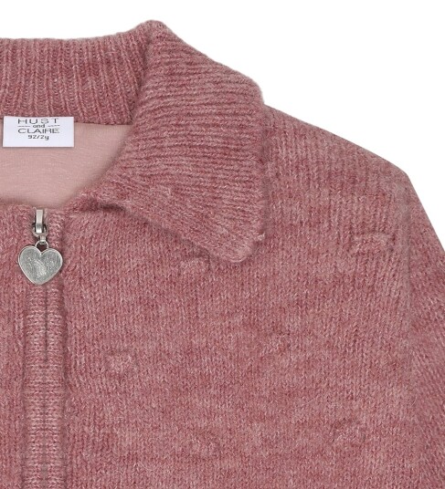 Hust and Claire Cardigan   Strikk   HcEmi   Heather   Hust and Claire   6 år (116)   Cardigan   Rosa