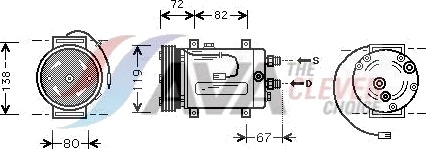 AVA COOLING SYSTEMS AIAK177 AC-kompressor