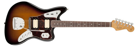 Fender Kurt Cobain Jaguar 3-Farget Sunburst, Gripebrett I Rosentre Fender Kurt Cobain Jaguar 3-Farget Sunburst, Gripebrett I Rosentre