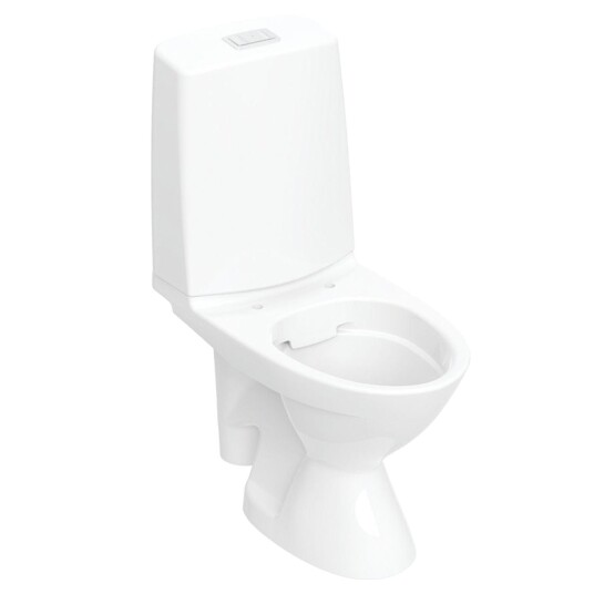 Porsgrund Glow 63 Toalett Rimfree Hvit / Dobbel Med Skruehull