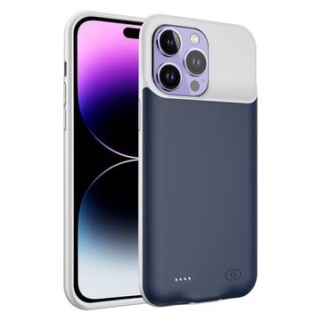 iPhone 14 Pro Backup Ladedeksel 7000mAh Mørkeblå / Grå