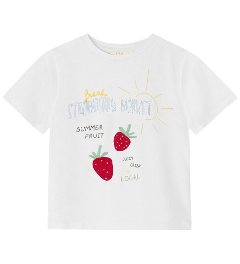 Fliink Sommer Strawberry T Shirt White 116 Fliink Sommer Strawberry T Shirt White 116
