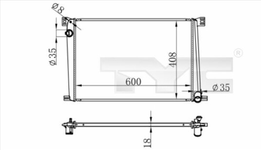 Radiator TYC 703 0011 Radiator TYC 703 0011