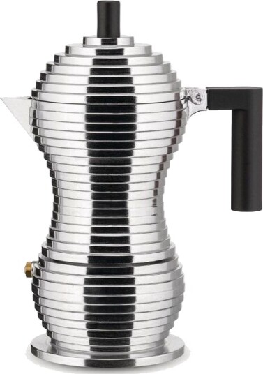 Alessi Espresso Maker In Aluminum Handle/Knob In Pa Black Induction Filter American Coffee 6 Cups Black ONE SIZE Alessi Espresso Maker In Aluminum Handle/Knob In Pa Black Induction Filter American Coffee 6 Cups Black ONE SIZE