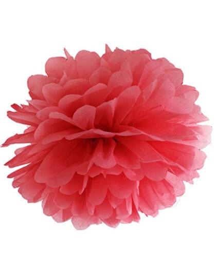 Rød Pom Pom 25 cm