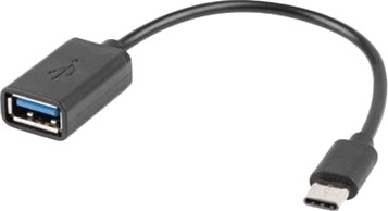 Lanberg Usb Adapter Usb C Hann Til Usb Hunn Usb 2.0 Otg 15 Cm Svart