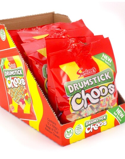 12 Poser med Swizzels Drumstick Choos Hel Eske