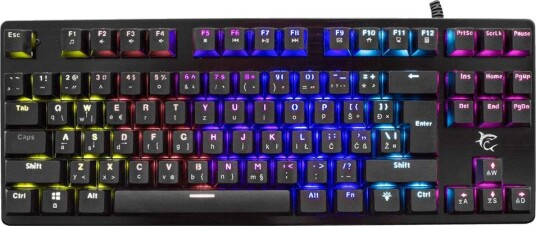 White Shark GK-1925 Gamingtastatur med LED-belysning Membran Svart