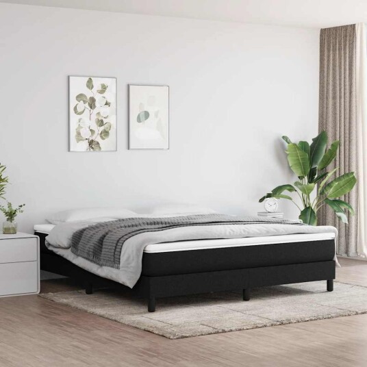vidaXL Pocket Spring Sengemadrass Medium Svart 160x200x20 cm Stoff