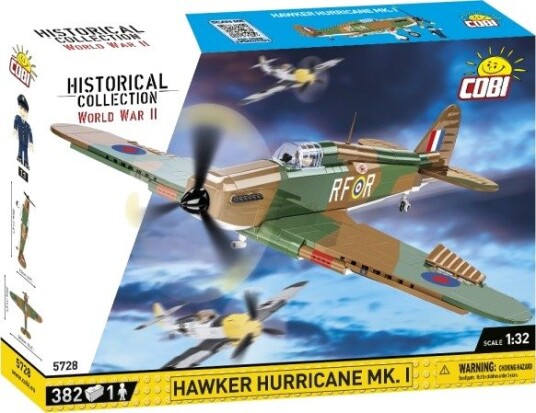Cobi 5728 Historisk Samling Wwii Britisk Hawker Hurricane Mk.I Jagerfly, 382 Deler Cobi 5728 Historisk Samling Wwii Britisk Hawker Hurricane Mk.I Jagerfly, 382 Deler