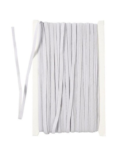 Creativ Company Elastic Thickness 6mm White 50m