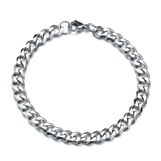Auxere Armbånd Sølv AX10002-19 cm - Herre - Stainless Steel Auxere Armbånd Sølv AX10002-19 cm - Herre - Stainless Steel