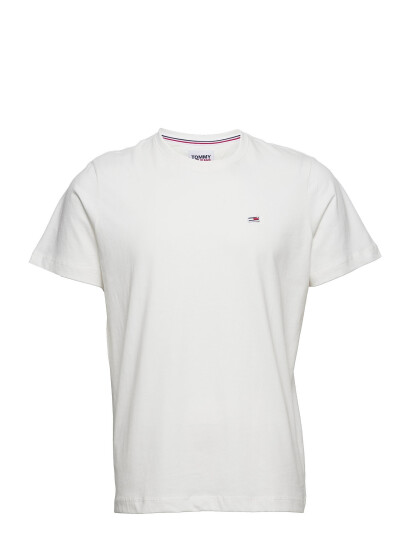 Tommy Jeans Tjm Slim Jersey C Neck Ext - White - S Tommy Jeans Tjm Slim Jersey C Neck Ext - White - S