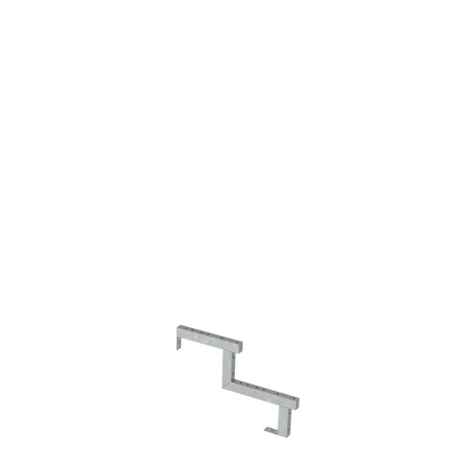 Terrassetrapp PLUS Stål/Tre Trinndybde 25 cm B180 Høyde: 370 mm, 2-Trinn