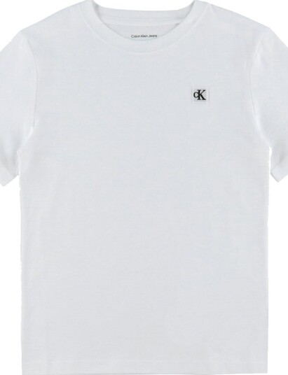 Calvin Klein T skjorte Mono Mini Merke Bright White Calvin Klein 8 år 128 T skjorte Hvit