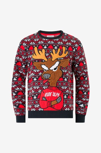 Lindbergh Pullover 3D Xmas Knit Blå Lindbergh Pullover 3D Xmas Knit Blå
