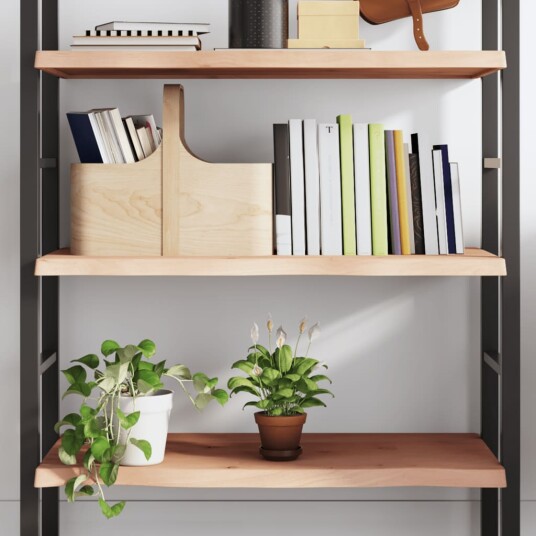 vidaXL Vegghylle 100x50x4 cm ubehandlet heltre eik