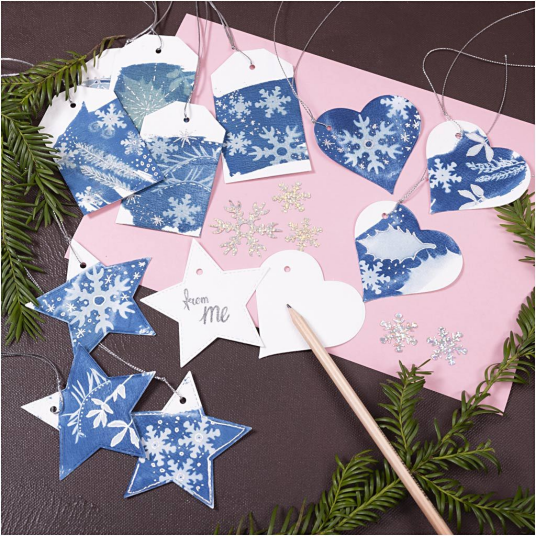 Creativ Company 977855 Mini Kreativsett Gaveetiketter Bl??/S??lv
