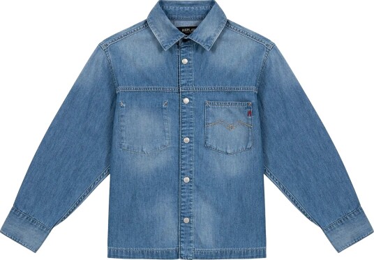 Replay Over Denim Shirt Blue 10 A