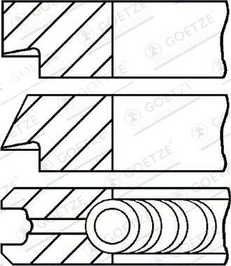 Stempelringsett GOETZE ENGINE 08 438306 00