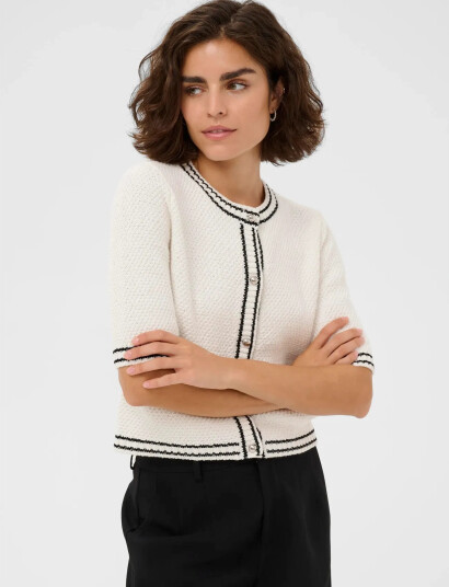 Kaffe Kacoco Knit Cardigan White S