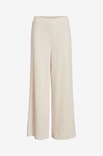 Vila - Bukser viDelaia HW Wide Pants/pb - Beige