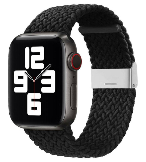 Justerbar flettet Apple Watch-rem 42/44/45/49 mm - Svart
