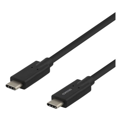 Deltaco Ladekabel USB-C til USB-C, 2 m, svart Deltaco Ladekabel USB-C til USB-C, 2 m, svart