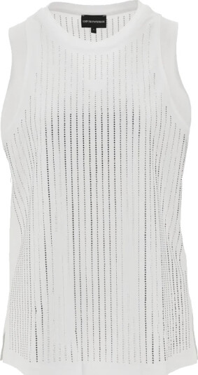 Emporio Armani Dame Topper Hvit M,