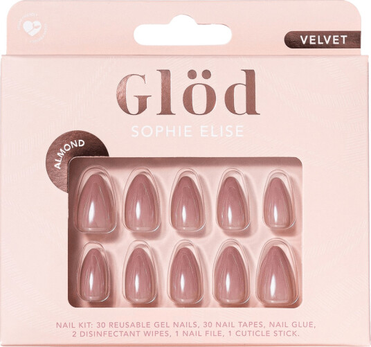 Glöd Sophie Elise Gel Nails Almond Velvet Glöd Sophie Elise Gel Nails Almond Velvet